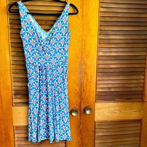 Boden V-neck blue dress; 2P